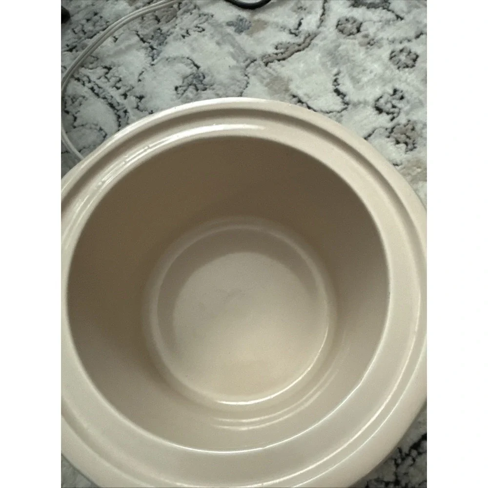 Vintage 90s Rival Little Dipper Electric Stoneware Server Floral Design Lid
